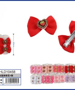 SET DE PRENSA PARA CABELLO DE LAZO DISEÑO CORAZÓN CON FRESA 1UND (4PCS)