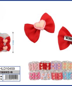 SET DE PRENSA PARA CABELLO DE LAZO DISEÑO CORAZÓN 1UND (4PCS)