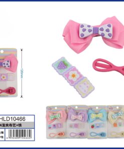 SET DE PRENSA PARA CABELLO DE LAZO DISEÑO LAZO CON CORAZÓN 1UND (3PCS)