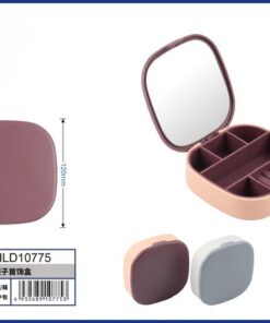 CAJA DE JOYERÍA CUADRADA CON ESPEJO 1UND