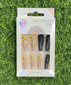 SET DE UÑAS POSTIZAS DE FLOR 1UND