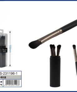 SET DE BROCHAS PARA MAQUILLAJE CON TARRO COLOR NEGRO 1UND (5PCS)