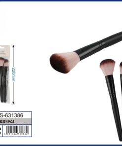 SET DE BROCHAS PARA MAQUILLAJE COLOR NEGRO 1UND (4PCS)