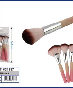 SET DE BROCHAS PARA MAQUILLAJE COLOR ROSADOS DEGRADADO 1UND (8PCS)