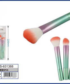 SET DE BROCHAS PARA MAQUILLAJE COLOR VERDE DEGRADADO 1UND (5PCS)