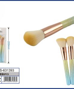 SET DE BROCHAS PARA MAQUILLAJE COLOR CELESTE DEGRADADO 1UND (6PCS)