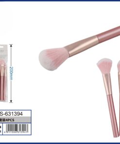 SET DE BROCHAS PARA MAQUILLAJE COLOR ROSADO 1UND (4PCS)