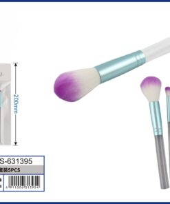 SET DE BROCHAS PARA MAQUILLAJE COLOR CELESTE 1UND (5PCS)