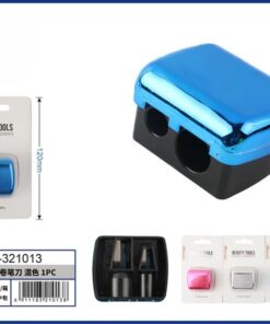 SACAPUNTA DOBLE DE COLOR LISO Y BRILLANTE 1UND