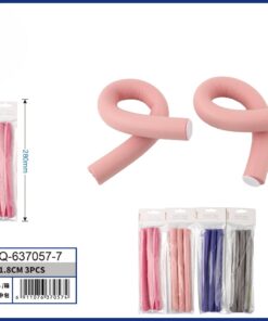 SET DE RULOS PARA CABELLO DE PALO COLOR LISO 1.8CM 1UND (3PCS)