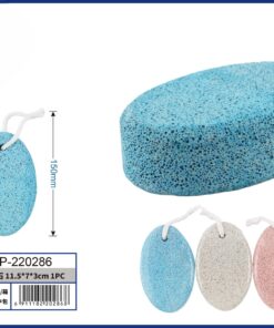 PIEDRA POMÉZ OVALADO PARA PIE DE COLOR LISO 11.5*7*3CM 1UND