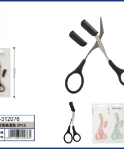 TIJERA PARA CEJA CON CEPILLO Y REPUESTO DE CEPILLO 1UND 2PCS