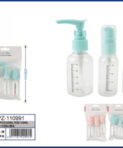 SET DE BOTELLA PARA VIAJAR 35ML+35ML+50ML 1UND (3PCS)