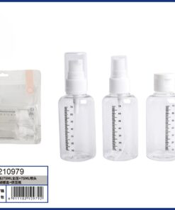 SET DE BOTELLA PARA VIAJAR 75ML+75ML+75ML 1UND (4PCS)