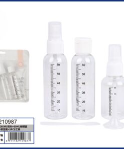 SET DE BOTELLA PARA VIAJAR 60ML+60ML+50ML 1UND (5PCS)