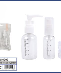 SET DE BOTELLA PARA VIAJAR 50ML+35ML+10G*2PCS 1UND (4PCS)