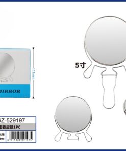ESPEJO DOBLE CARA PARA MESA BORDE DE HIERRO 5″ 1UND