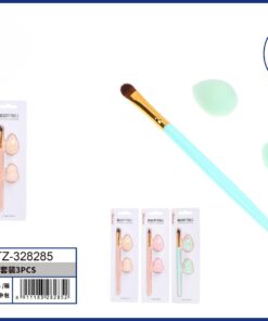 SET DE BROCHA PARA BELLEZA CON 2 ESPONJAS 1UND (3PCS)