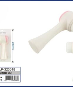 CEPILLO FACIAL DE DOBLE LADO COLOR BLANCO CON ROSADO 1UND