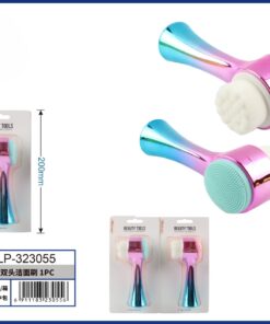 CEPILLO FACIAL DE DOBLE LADO COLOR DEGRADADO 1UND