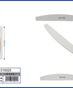 SET DE LIMA PARA UÑA DISEÑO MEDIO CIRCULO 80/150 1UND (2PCS)