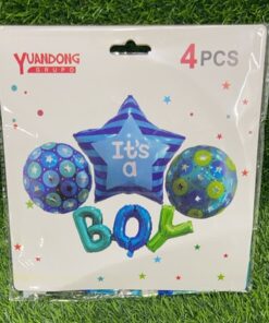 SET DE GLOBOS METÁLICAS DE ITS A BOY 1UND (4PCS)