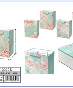 BOLSA DE REGALO DE FLORES DE CEREZO 23*18*10CM 1UND