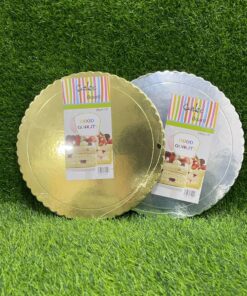 TABLERO PARA QUEQUE COLOR PLATEADO / DORADO 25CM 1UND (5PCS)