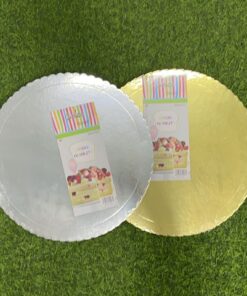 TABLERO PARA QUEQUE COLOR PLATEADO / DORADO 30CM 1UND (5PCS)