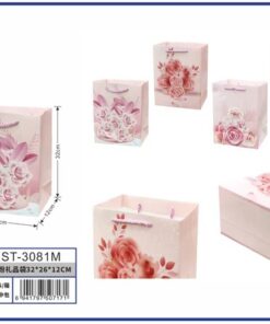 BOLSA DE REGALO DE ROSAS 32*26*12CM 1UND