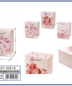 BOLSA DE REGALO DE ROSAS 23*18*10CM 1UND