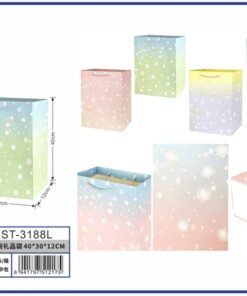 BOLSA DE REGALO DE NIEVES BLANCAS 40*30*12CM 1UND