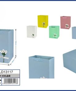 BOLSA REGALO DE COLOR LISO DE FLOR DIY 15*14.5*6CM 1UND