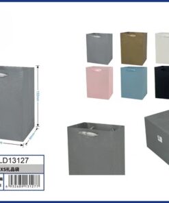 BOLSA DE REGALO DE COLOR LISO CON DISEÑOS 15*14.5*6CM 1UND