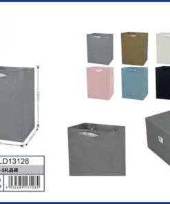 BOLSA DE REGALO DE COLOR LISO CON DISEÑOS 23*18*10CM 1UND