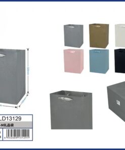 BOLSA DE REGALO DE COLOR LISO CON DISEÑOS 32*26*12CM 1UND