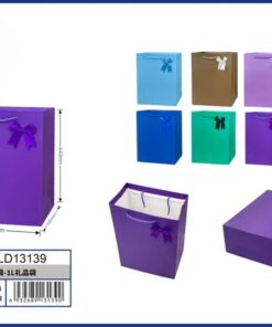 BOLSA DE REGALO DE COLOR LISO CON LAZO 44*31*12CM 1UND