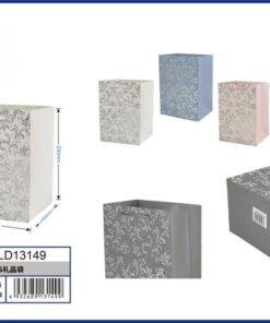 BOLSA DE REGALO DE COLOR LISO CON DISEÑOS 23*18*10CM 1UND