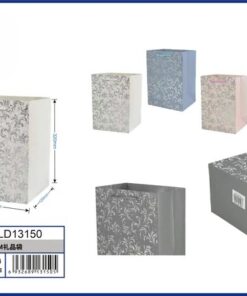 BOLSA DE REGALO DE COLOR COLOR LISO CON DISEÑOS 32*26*12CM 1UND