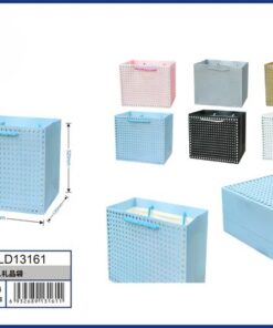 BOLSA DE REGALO DE COLOR LISO CON PUNTOS 45*32*12CM 1UND