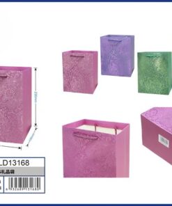 BOLSA DE REGALO DE COLOR LISO CON DISEÑOS 23*18*10CM 1UND