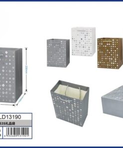 BOLSA DE REGALO DE COLOR LISO CON DISEÑOS 23*18*10CM 1UND