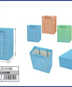 BOLSA DE REGALO DE COLOR LISO CON DISEÑOS 44*31*12CM 1UND