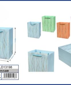 BOLSA DE REGALO DE COLOR LISO CON DISEÑOS 44*31*12CM 1UND