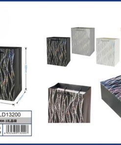 BOLSA DE REGALO DE COLOR LISO CON DISEÑOS 32*26*12CM 1UND