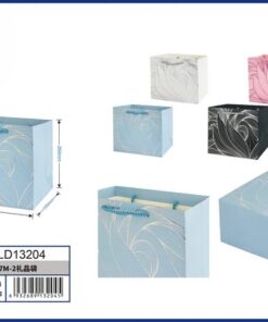 BOLSA DE REGALO DE COLOR LISO CON DISEÑOS 32*26*12CM 1UND