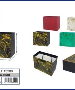 BOLSA DE REGALO DE COLOR LISO CON DISEÑOS 45*32*12CM 1UND