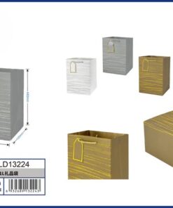 BOLSA DE REGALO DE COLOR LISO CON ETIQUETA 44*31*12CM 1UND