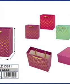 BOLSA DE REGALO DE COLOR LISO CON DISEÑOS 44*31*12CM 1UND