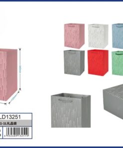 BOLSA DE REGALO DE COLOR LISO CON DISEÑOS 44*31*12CM 1UND